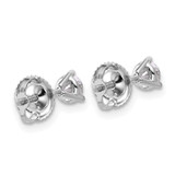 14k White Gold 1/2 ctw Lab Grown Diamond VS+ F+ Round 3 Prong Heavy Wt. Screwback Stud Earrings - EM-2D97DFBE-6682