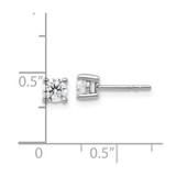 14k White Gold 1/2 ctw Lab Grown Diamond VS+ F+ Round 4 Prong Heavy Wt. Stud Earrings - EM-E757DD77-1663