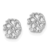 14k White Gold 1/20 carat Lab Grown Diamond VS/SI+ G+ with 4.5 mm Opening Earring Jacket