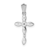 14k White Gold 1/20ct. Diamond Cross Pendant - PM-056C5B3A-1855