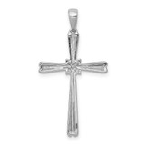 14k White Gold 1/20ct. Diamond Cross Pendant - PM-349BA8E2-7587