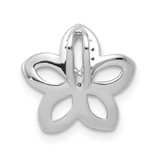 14k White Gold 1/20ct. Diamond Flower Chain Slide - PM-7778244D-6501