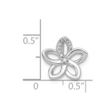 14k White Gold 1/20ct. Diamond Flower Chain Slide - PM-7778244D-6501
