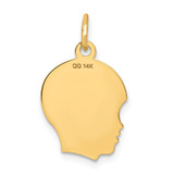 14k .018 Depth Engravable Boy Head Charm - XM-8A09A26F-4289