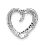14k White Gold 1/20ct. Diamond Heart Chain Slide - PM-7ECA8079-1885