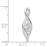 14k White Gold 1/20ct. Diamond Slide Pendant