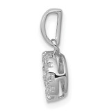 14k White Gold 1/2ct. Diamond Circle Cluster Pendant
