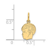 14k .018 Depth Engravable Boy Head Charm - XM-D004AF5D-3293