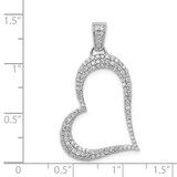 14k White Gold 1/2ct. Diamond Heart Pendant - PM-67214462-1431