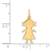 14k .018 Depth Engravable Girl Charm - XM-00439FCF-8138