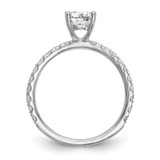14k White Gold 1/3 carat Lab Grown Diamond VS/SI+ G+ 1 carat Center Round Semi Mount Engagement Ring - RM-930B16DD-5589