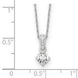 14k White Gold 1/3 carat Lab Grown Diamond VS/SI+ G+ 18 inch Pendant Necklace