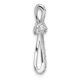 14k White Gold 1/3 carat Lab Grown Diamond VS/SI+ G+ Complete Cross Chain Slide Pendant - PM-8D83C700-7991