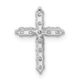 14k White Gold 1/3 carat Lab Grown Diamond VS/SI+ G+ Complete Cross Chain Slide Pendant - PM-D2C305C9-5072