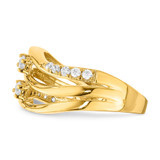 14k White Gold 1/3 carat Lab Grown Diamond VS/SI+ G+ Complete Fashion Ring