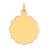 14k .018 Gauge Engravable Scalloped Disc Charm - XM-72CFCDA6-1613