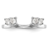 14k White Gold 1/3 carat Lab Grown Diamond VS/SI+ G+ Complete Ring Wrap