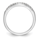 14k White Gold 1/3 carat Lab Grown Diamond VS/SI+ G+ Complete Set of Two Curved Wedding Bands