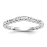 14k White Gold 1/3 carat Lab Grown Diamond VS/SI+ G+ Complete Set of Two Curved Wedding Bands