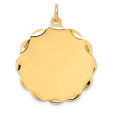 14k .018 Gauge Engravable Scalloped Disc Charm - XM-8514D6F3-3634