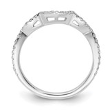 14k White Gold 1/3 carat Lab Grown Diamond VS/SI+ G+ Complete Wedding Band - RM-E3EF8773-1041