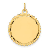 14k .018 Gauge Engravable Scalloped Disc Charm - XM-BDD2D9FA-5380