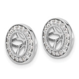 14k White Gold 1/3 carat Lab Grown Diamond VS/SI+ G+ with 6.5 mm Earring Jacket