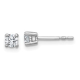 14k White Gold 1/3 ctw Certified Lab Grown Diamond VS+ F+ Round 4 Prong Heavy Wt. Stud Earrings