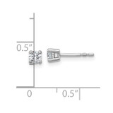 14k White Gold 1/3 ctw Lab Grown Diamond VS/SI+ G+ Round 4 Prong Heavy Wt. Stud Earrings