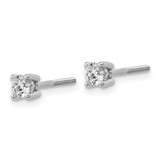 14k White Gold 1/3 ctw Lab Grown Diamond VS+ F+ Round 4 Prong Heavy Wt. Screwback Stud Earrings - EM-0A8BBBE0-6199