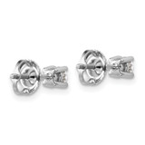 14k White Gold 1/3 ctw Lab Grown Diamond VS+ F+ Round 4 Prong Heavy Wt. Screwback Stud Earrings - EM-0A8BBBE0-6199