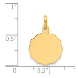 14k .018 Gauge Engravable Scalloped Disc Charm - XM-EEC1D314-4051