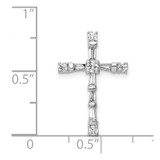 14k White Gold 1/3ct. Diamond Cross Chain Slide - PM-890BBF71-9954