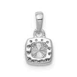 14k White Gold 1/3ct. Diamond Square Cluster Pendant - PM-A3FB1C17-4055