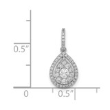 14k White Gold 1/3ct. Diamond Teardrop Pendant
