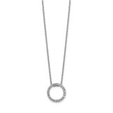 14k White Gold 1/4 carat Diamond Circle 18 inch Necklace - PM-71A5AC0C-4768