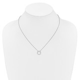 14k White Gold 1/4 carat Lab Grown Diamond VS/SI+ G+ 18 inch Round Pendant Necklace