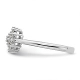 14k White Gold 1/4 carat Lab Grown Diamond VS/SI+ G+ Complete Cluster Ring