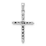 14k White Gold 1/4 carat Lab Grown Diamond VS/SI+ G+ Complete Cross Pendant - PM-20585C9A-1160
