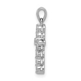 14k White Gold 1/4 carat Lab Grown Diamond VS/SI+ G+ Complete Cross Pendant - PM-D4A2CFBB-2390