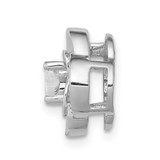 14k White Gold 1/4 carat Lab Grown Diamond VS/SI+ G+ Complete Flower Chain Slide Pendant