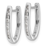 14k White Gold 1/4 carat Lab Grown Diamond VS/SI+ G+ Complete Hinged Hoop Earrings - EM-57CF5D23-8492