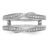 14k White Gold 1/4 carat Lab Grown Diamond VS/SI+ G+ Complete Ring Guard - RM-8A4ED188-1361