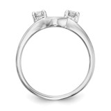 14k White Gold 1/4 carat Lab Grown Diamond VS/SI+ G+ Complete Ring Wrap - RM-CC924FA8-3112