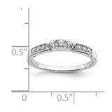 14k White Gold 1/4 carat Lab Grown Diamond VS/SI+ G+ Complete Round Size 7 Wedding Band