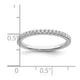 14k White Gold 1/4 carat Lab Grown Diamond VS/SI+ G+ Complete Size 5 Wedding Band