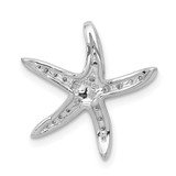 14k White Gold 1/4 carat Lab Grown Diamond VS/SI+ G+ Complete Starfish Chain Slide Pendant