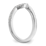 14k White Gold 1/4 carat Lab Grown Diamond VS/SI+ G+ Complete Wedding Band - RM-186F0875-7328