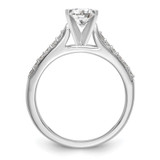 14k White Gold 1/4 carat Lab Grown Diamond VS/SI+ G+ Semi Mount Peg Set Engagement Ring - RM-AFA60742-4185