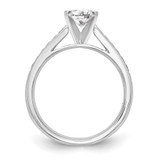 14k White Gold 1/4 carat Lab Grown Diamond VS/SI+ G+ Semi-Mount Peg Set Engagement Ring - RM-813EF224-5821
